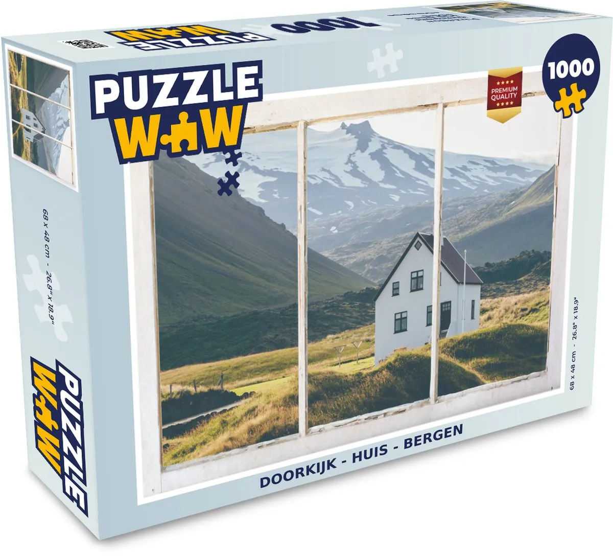 PuzzleWow Doorkijk Huis Berg Legpuzzel 1000 Stuks