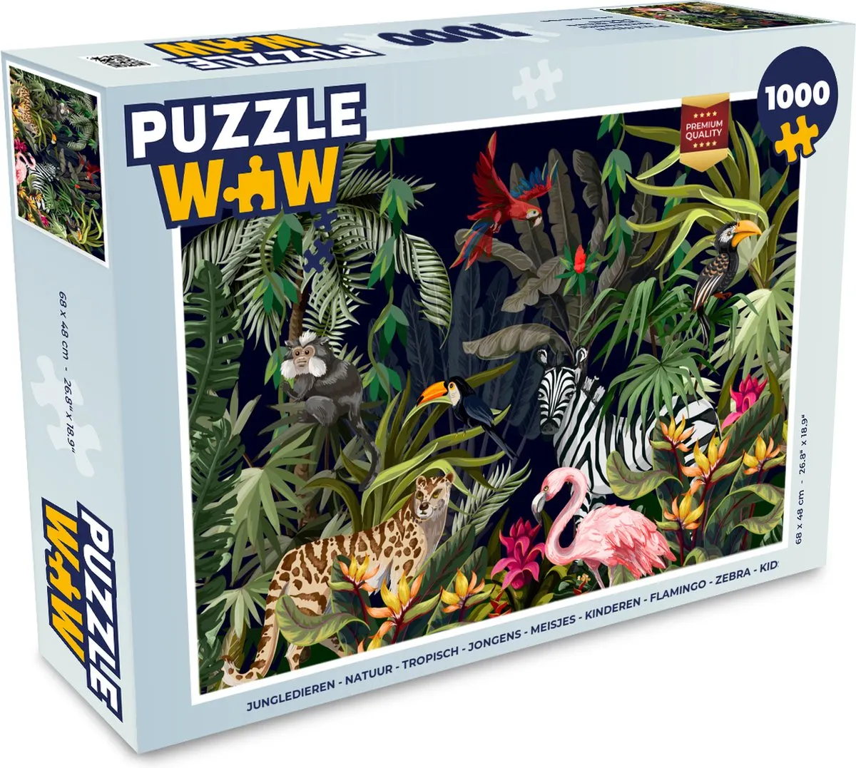 PuzzleWow Jungle Dieren Legpuzzel 1000 Stuks