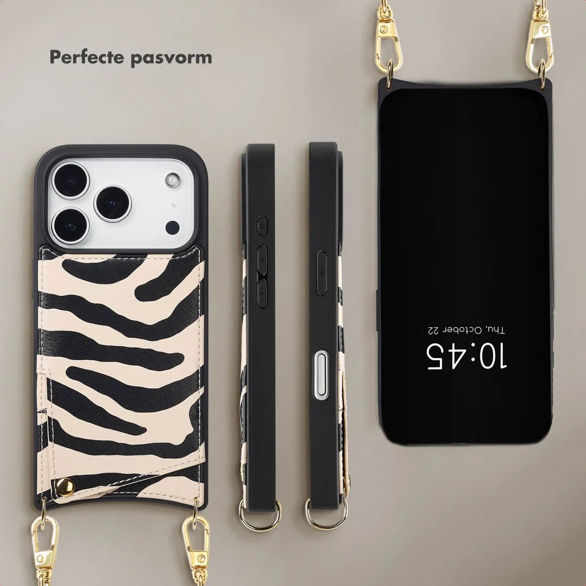 Selencia Hoesje iPhone 17 Pro Max Zazzy Zebra - 2 Pasjes - afbeelding 6 van 6