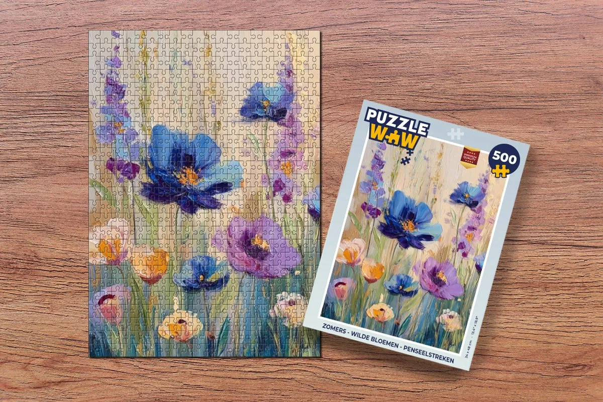 PuzzleWow Wilde Bloemen Legpuzzel 500 Stuks - Zomers