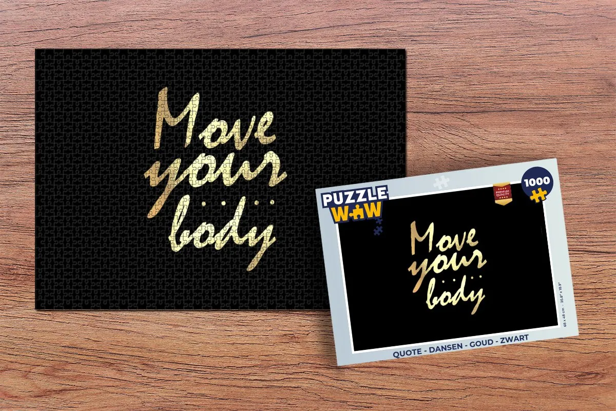 PuzzleWow Quote Dansen Legpuzzel 1000 Stuks - Multicolor