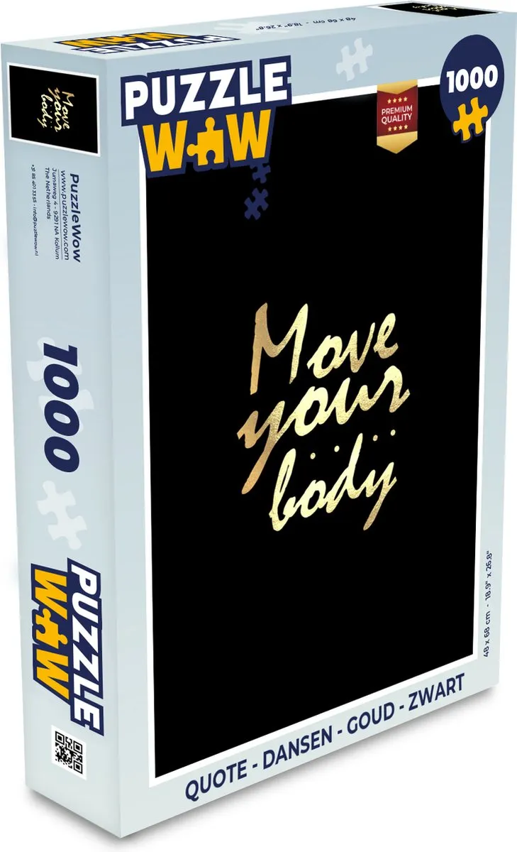 PuzzleWow Quote Dansen Legpuzzel 1000 Stuks
