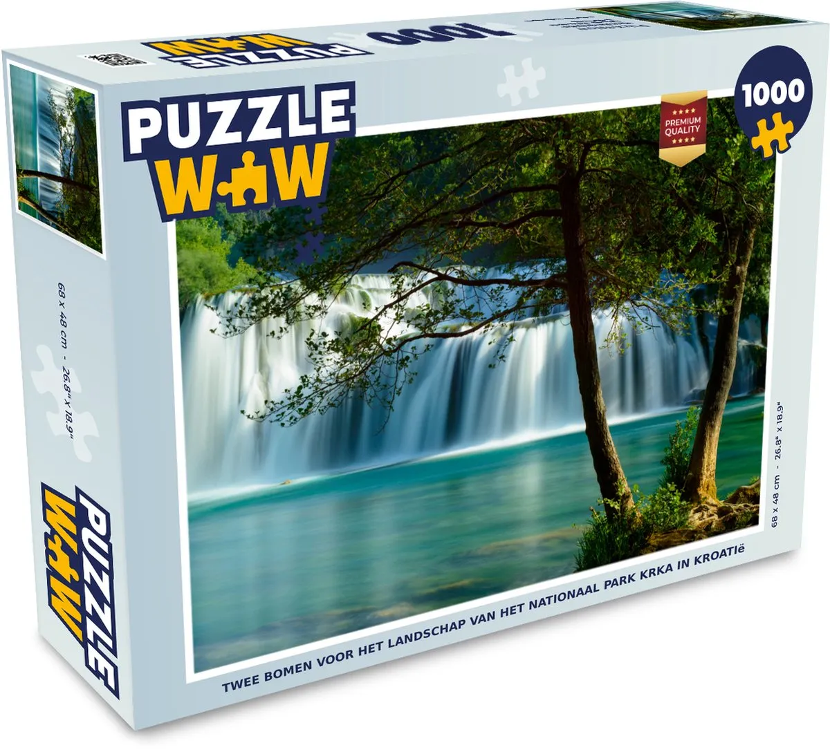 PuzzleWow Legpuzzel Twee bomen Nationaal Park Krka 1000 Stuks