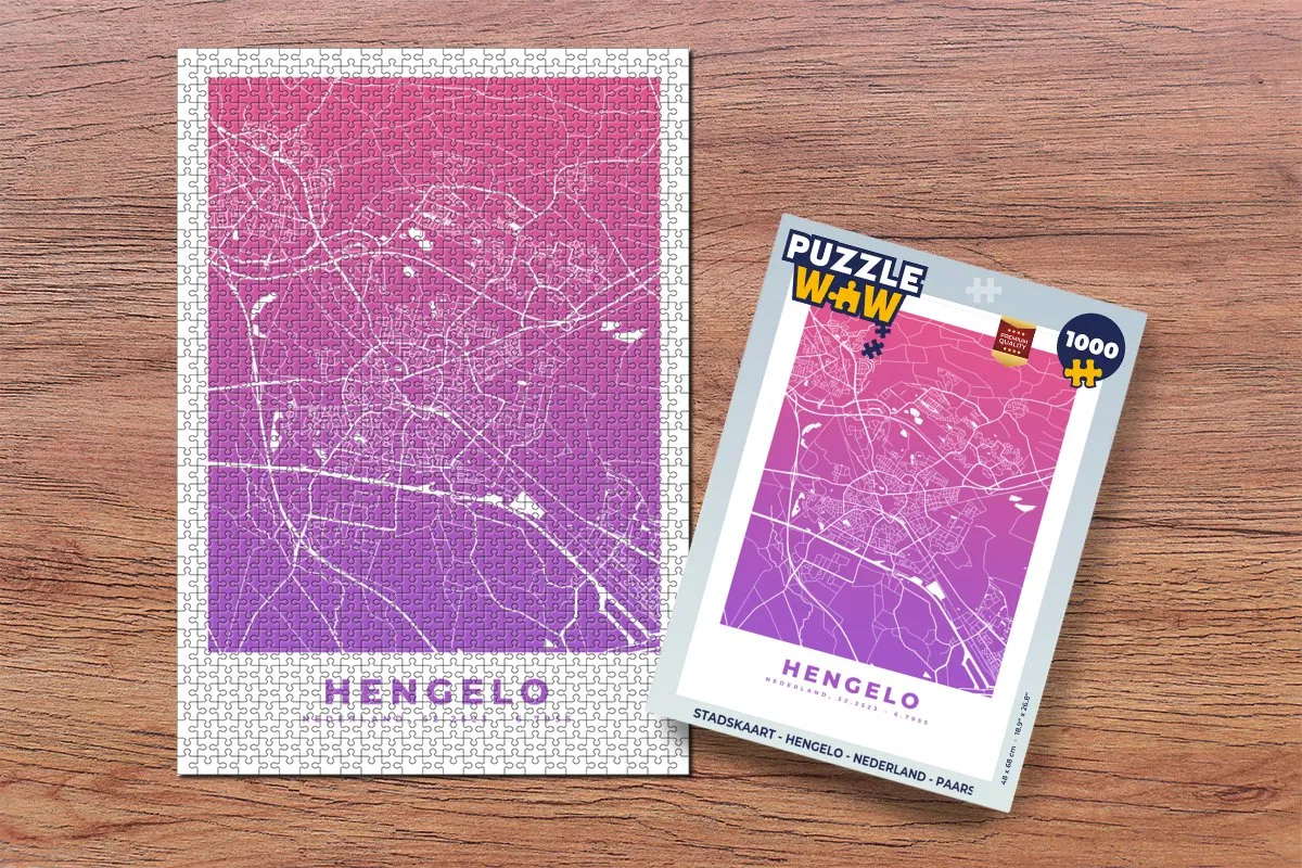 PuzzleWow Hengelo Legpuzzel 1000 Stuks - Multicolor