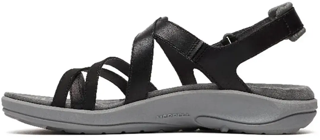 Merrell Harbor Backstrap Sandalen Dames 38 - Zwart/Grijs