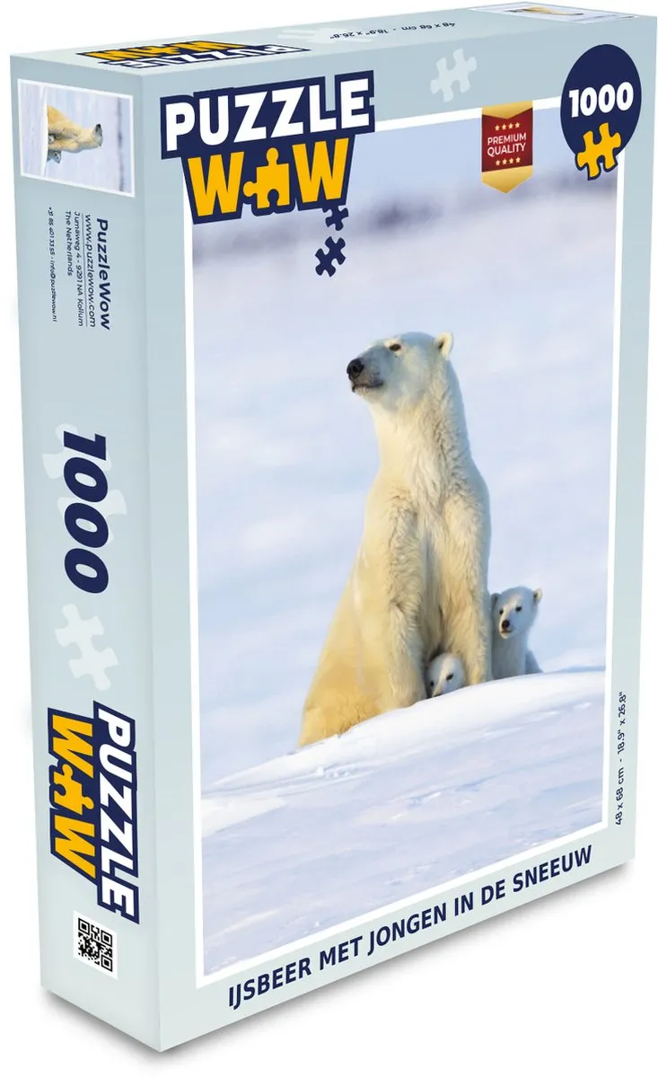 PuzzleWow IJsbeer Legpuzzel 1000 Stuks