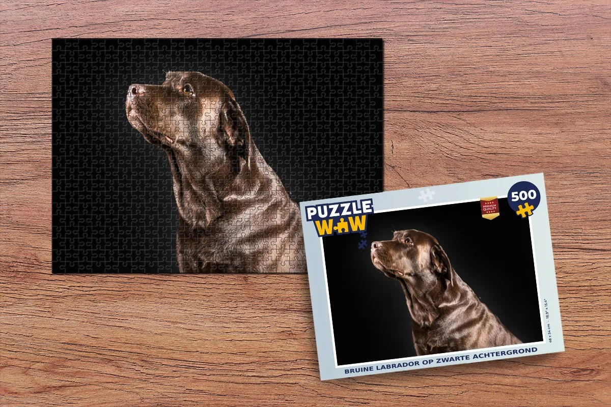 PuzzleWow Hond Portret Legpuzzel 500 Stuks - Multicolor