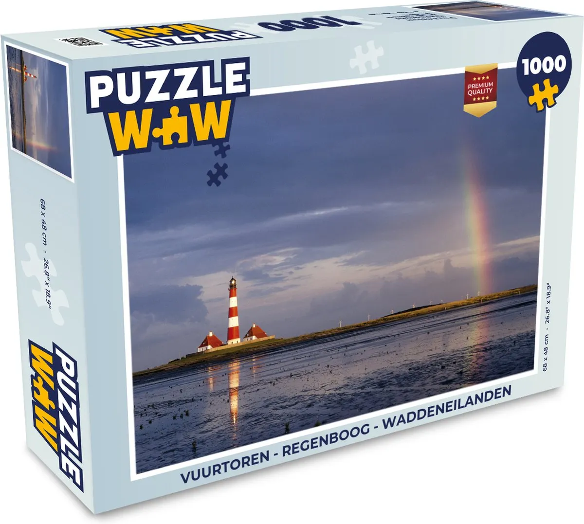 PuzzleWow Vuurtoren Regenboog Legpuzzel 1000 Stuks