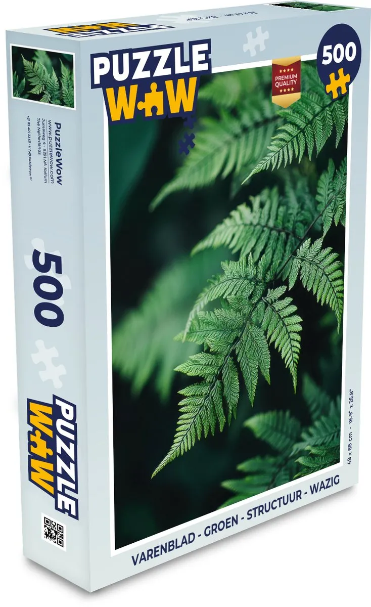 PuzzleWow Varenblad Groen Legpuzzel 500 Stuks