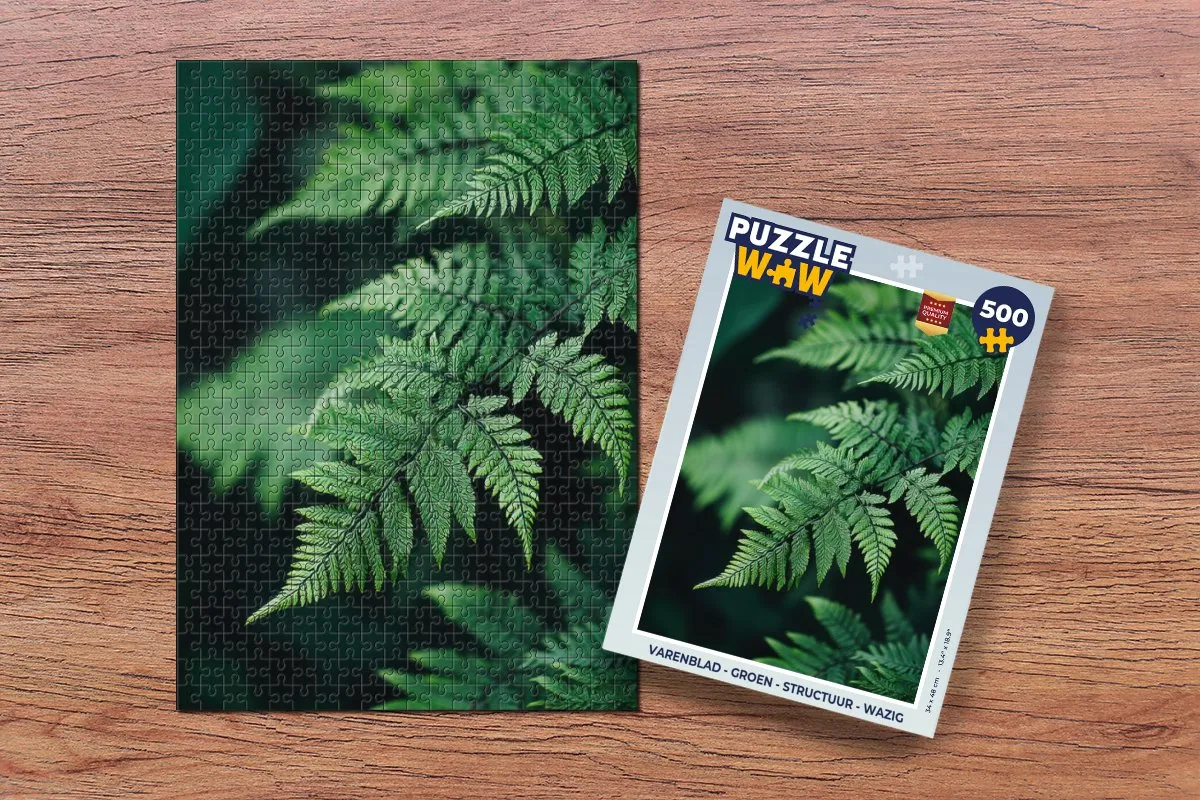 PuzzleWow Varenblad Groen Legpuzzel 500 Stuks