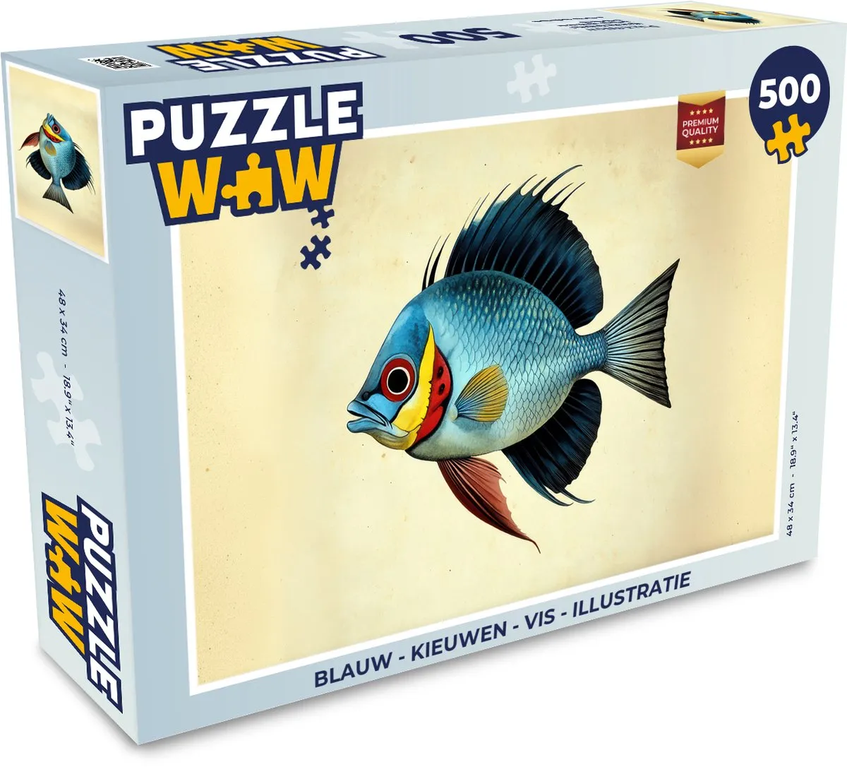 PuzzleWow Vis Puzzel 500 Stuks - Kieuwen