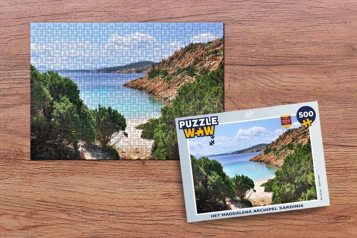 PuzzleWow Het Maddalena Archipel Sardinië Legpuzzel 500 Stuks - Multicolor
