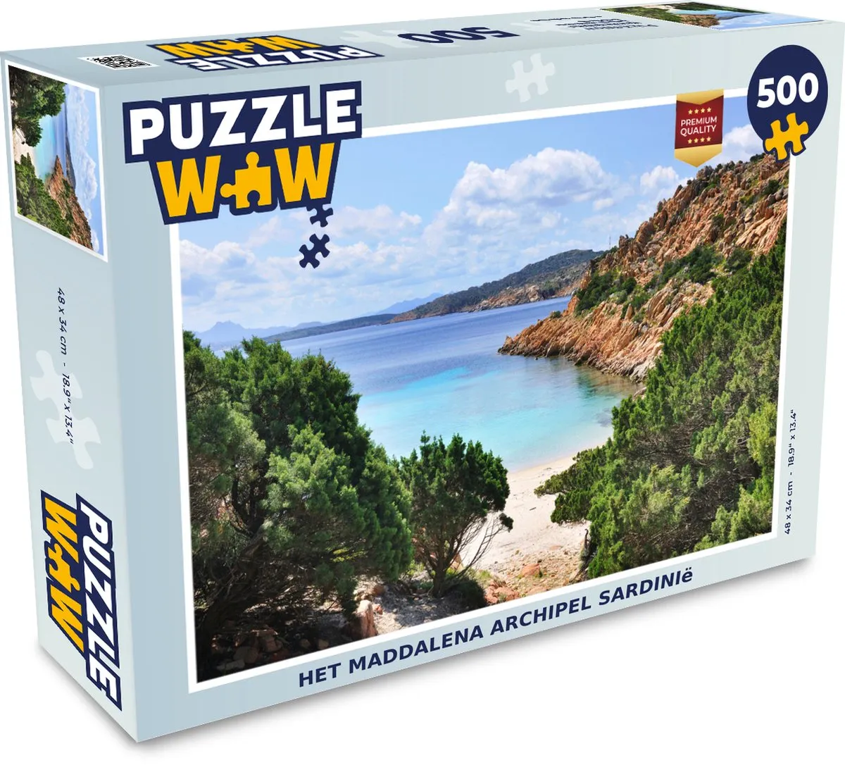 PuzzleWow Het Maddalena Archipel Sardinië Legpuzzel 500 Stuks