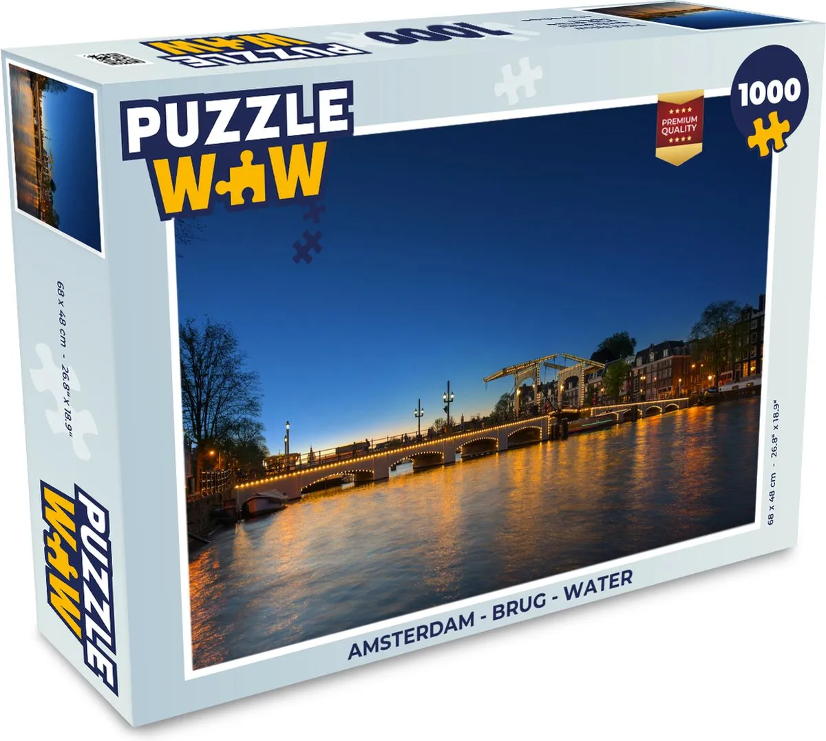 PuzzleWow Amsterdam Brug Legpuzzel 1000 Stuks