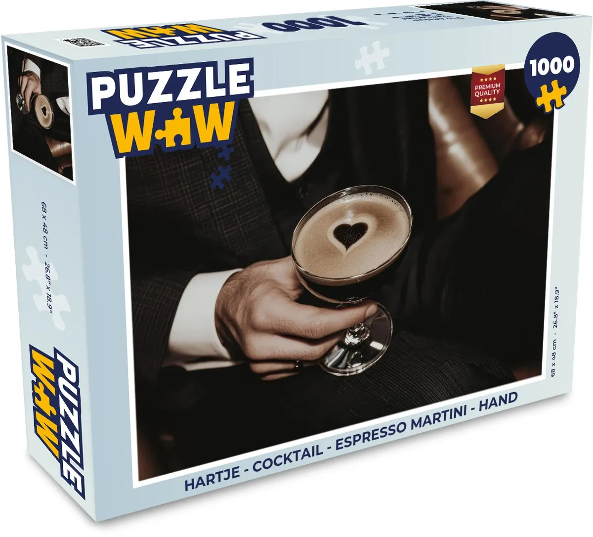PuzzleWow Puzzel Hartje Espresso Martini 1000 Stuks