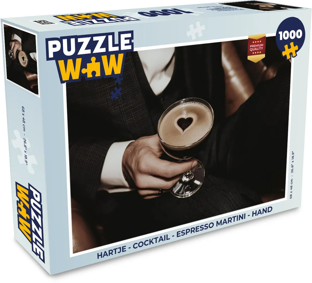 PuzzleWow Puzzel Hartje Espresso Martini 1000 Stuks
