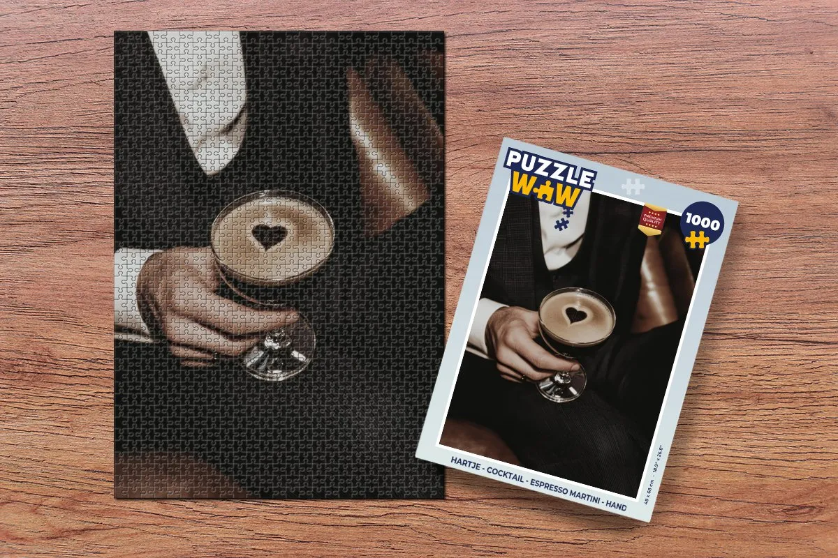 PuzzleWow Puzzel Hartje Espresso Martini 1000 Stuks