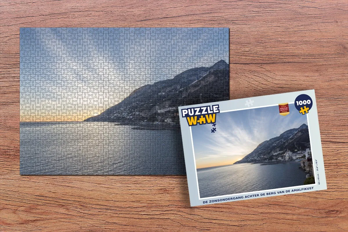 PuzzleWow Legpuzzel De Zonsondergang Amalfikust 1000 Stuks - Multicolor