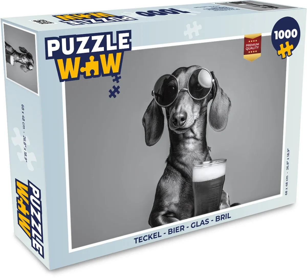 PuzzleWow Teckel Bier Legpuzzel 1000 Stuks