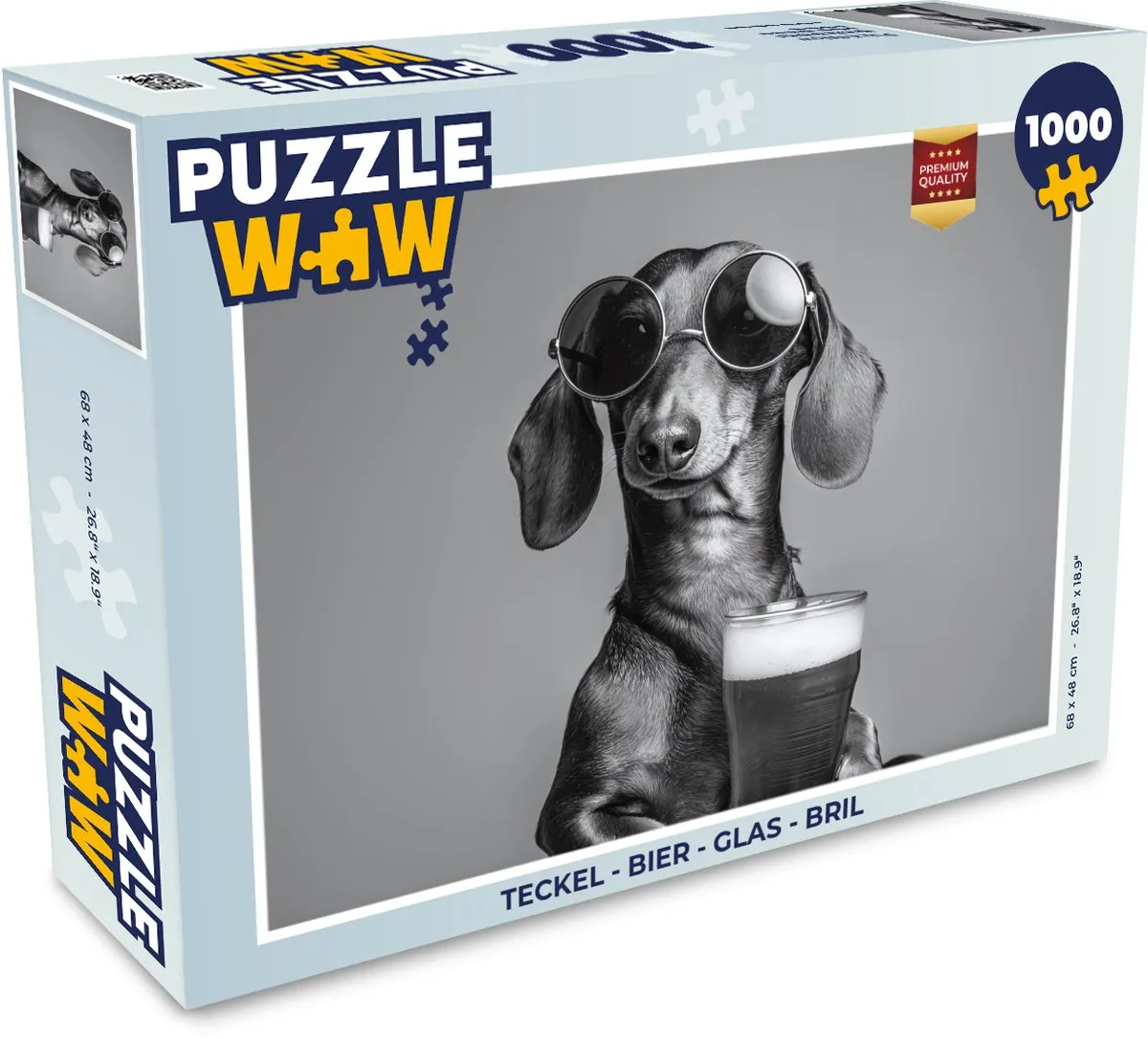 PuzzleWow Teckel Bier Legpuzzel 1000 Stuks