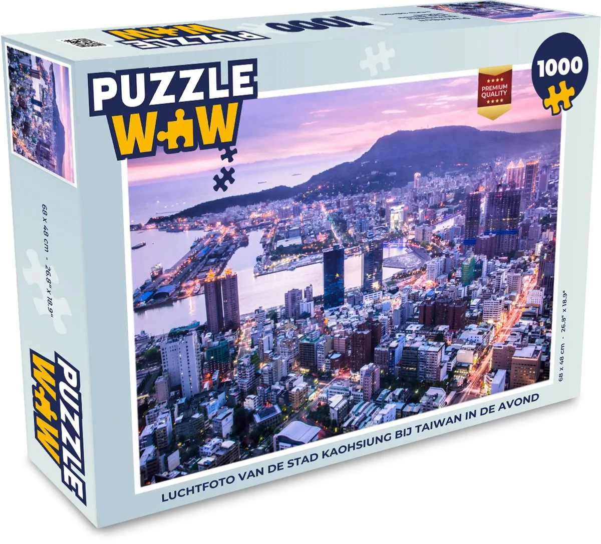 PuzzleWow Legpuzzel Kaohsiung Avond 1000 Stuks - Multicolor
