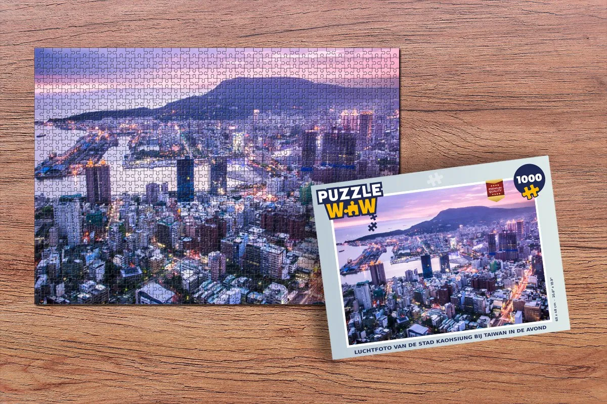 PuzzleWow Legpuzzel Kaohsiung Avond 1000 Stuks