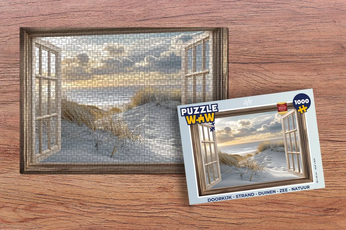 PuzzleWow Strand Legpuzzel 1000 Stuks - Duinen & Zee