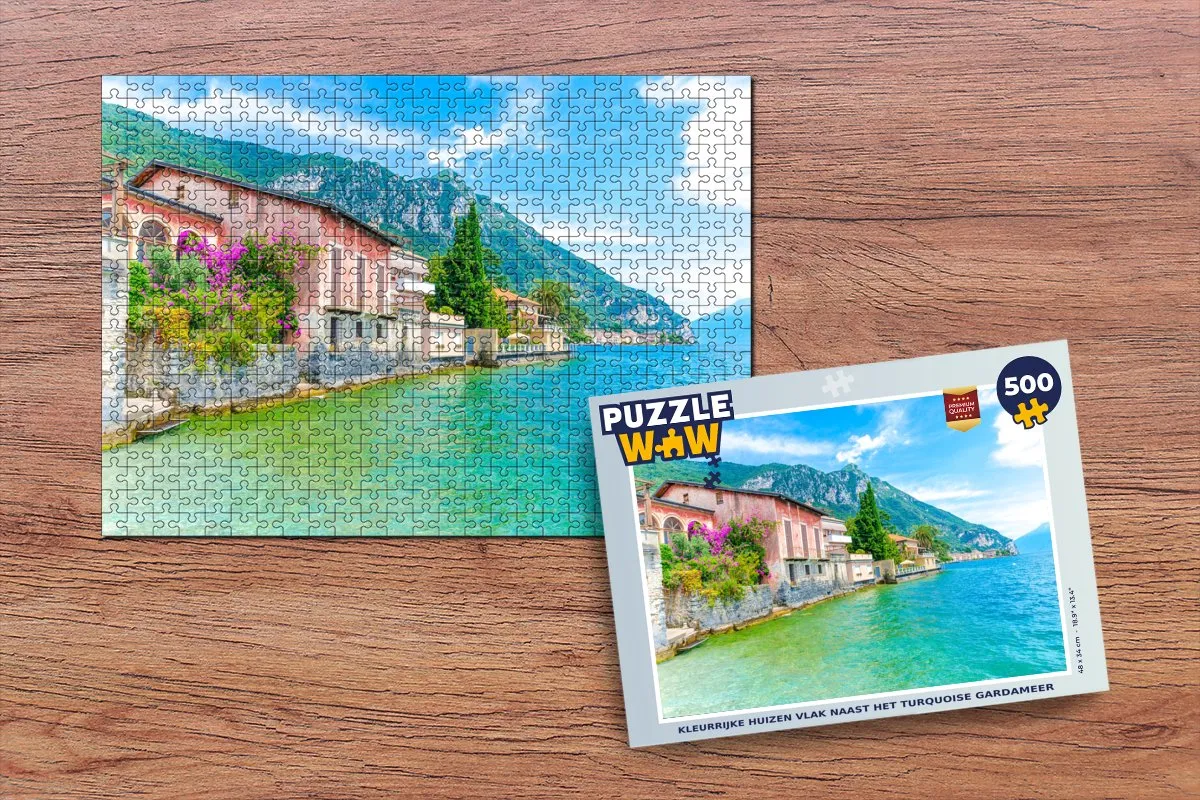 PuzzleWow Gardameer Legpuzzel 500 Stuks - Multicolor