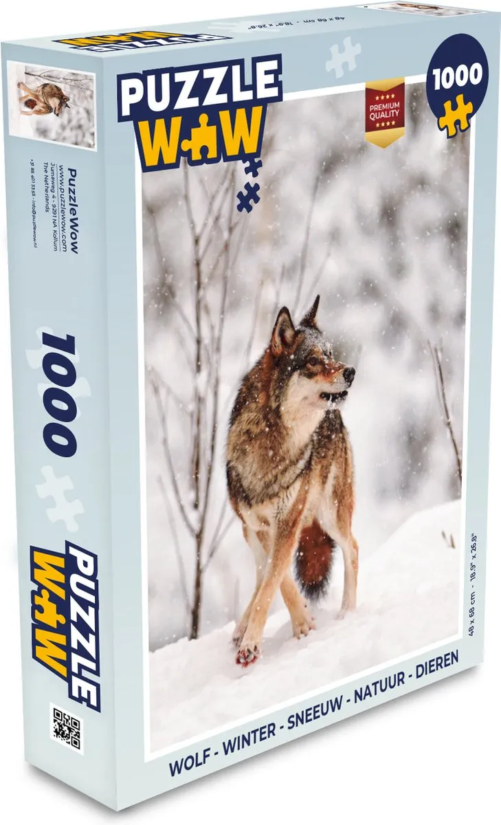 PuzzleWow Winter Sneeuw Legpuzzel 1000 Stuks