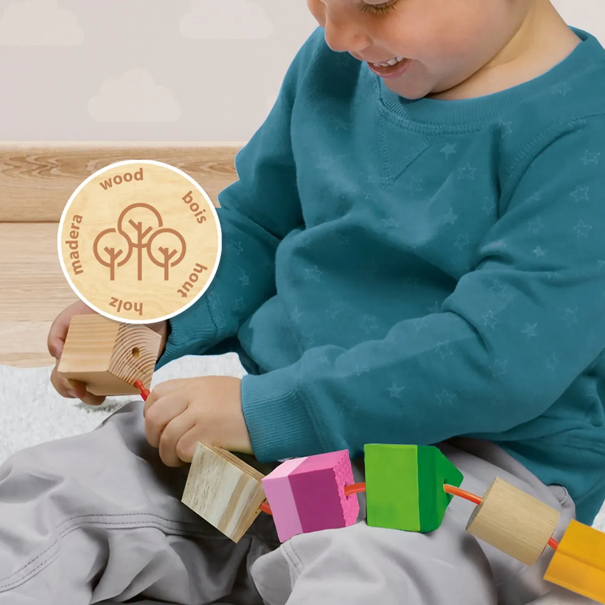 SES Creative Tiny Talents Sensory Kralen Rijgen - 13 Stuks