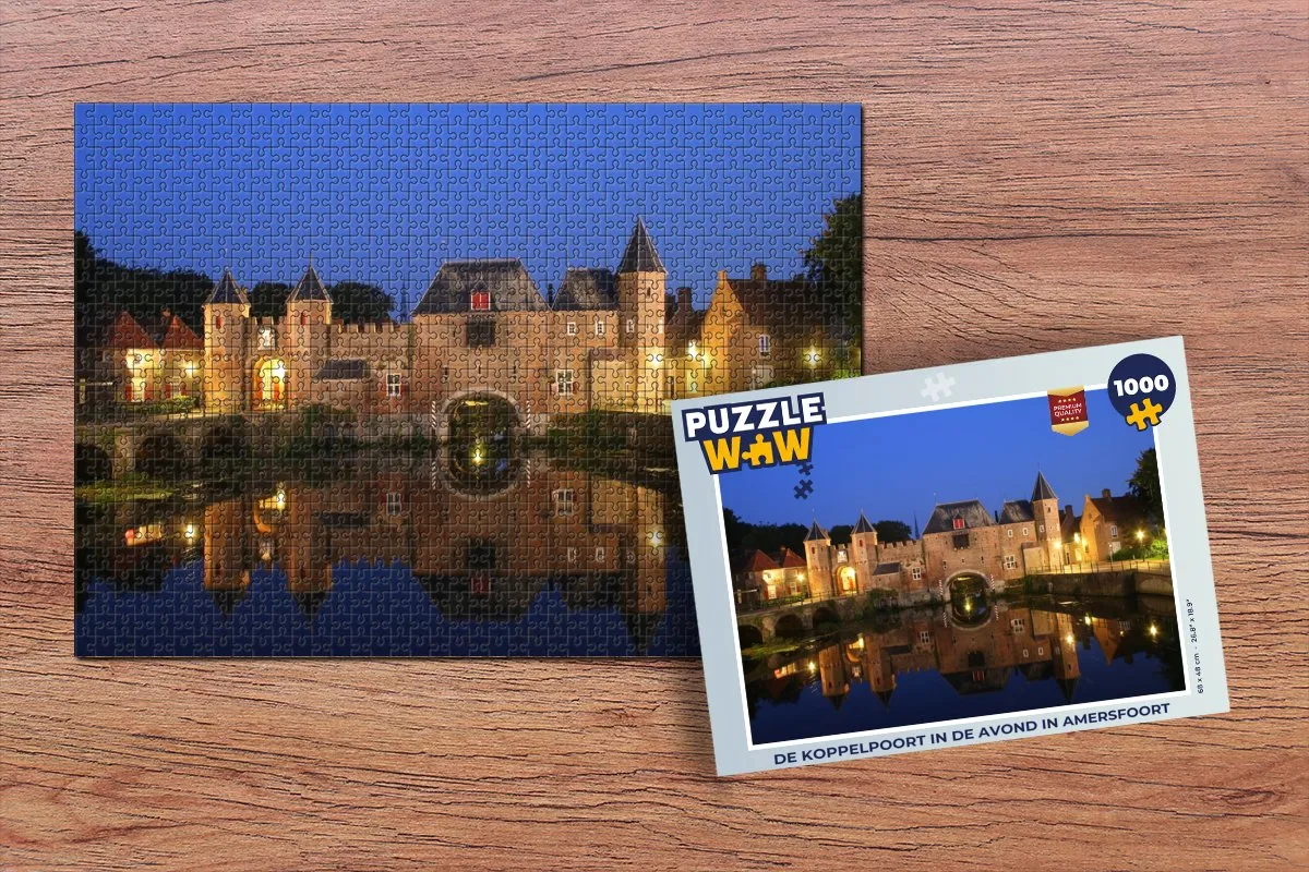 PuzzleWow Nacht Amersfoort Legpuzzel 1000 Stuks - Multicolor