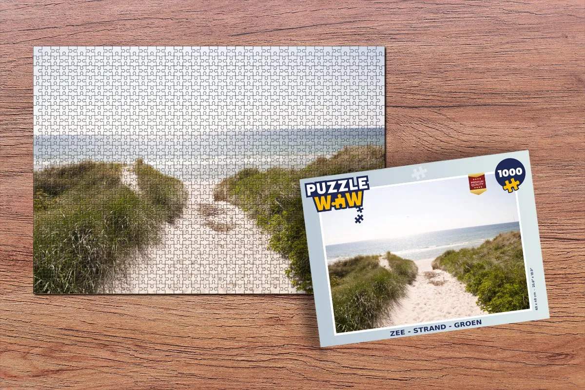 PuzzleWow Zee Strand Legpuzzel 1000 Stuks - Multicolor