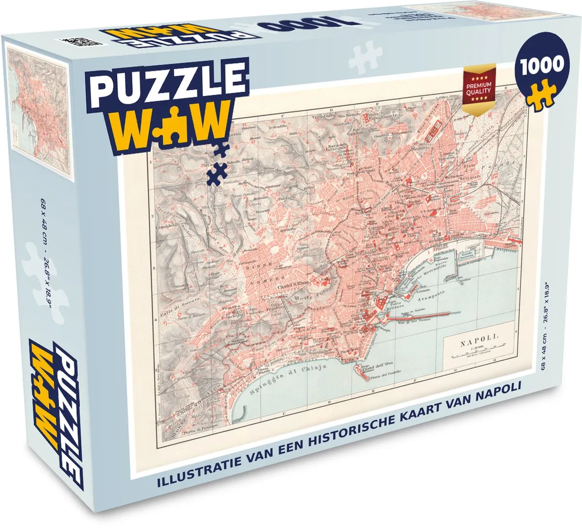 PuzzleWow Napoli Legpuzzel 1000 Stuks