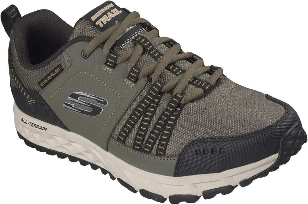 Skechers Escape Plan Heren Wandelschoenen - 40 - Groen/Zwart