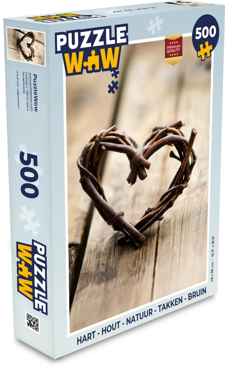 PuzzleWow Hart Natuur Legpuzzel 500 Stuks