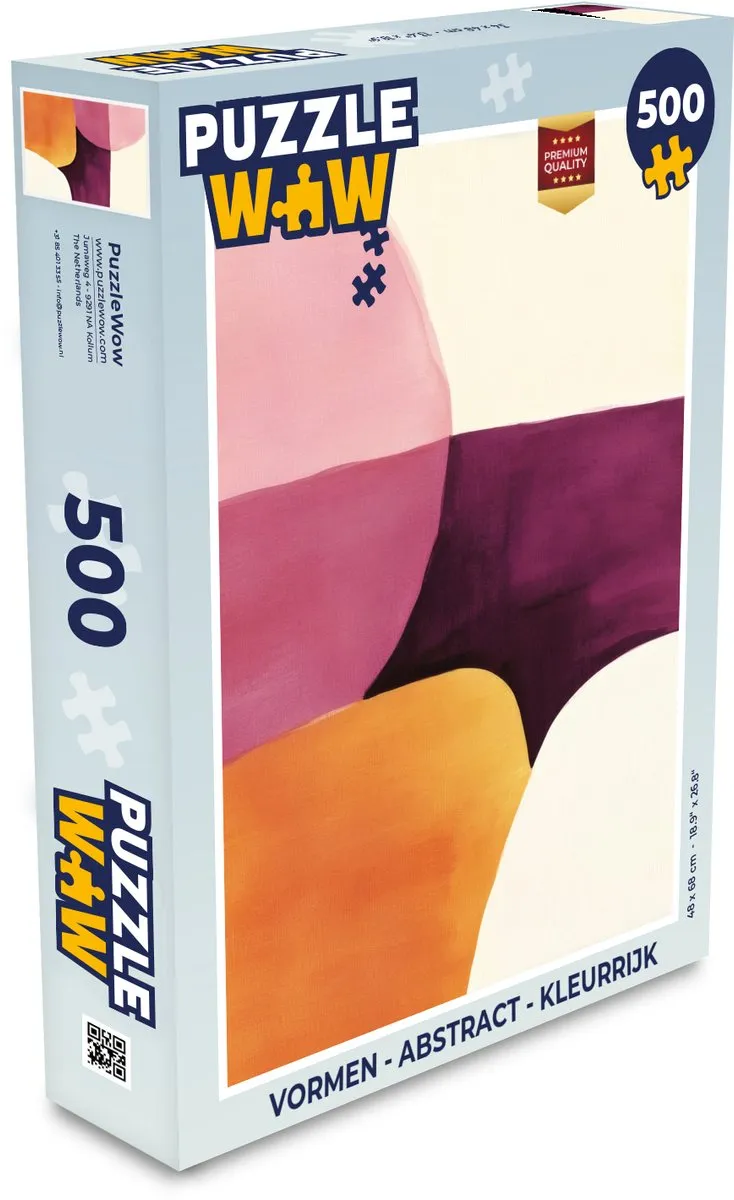 PuzzleWow Abstract Vormen Legpuzzel 500 Stuks