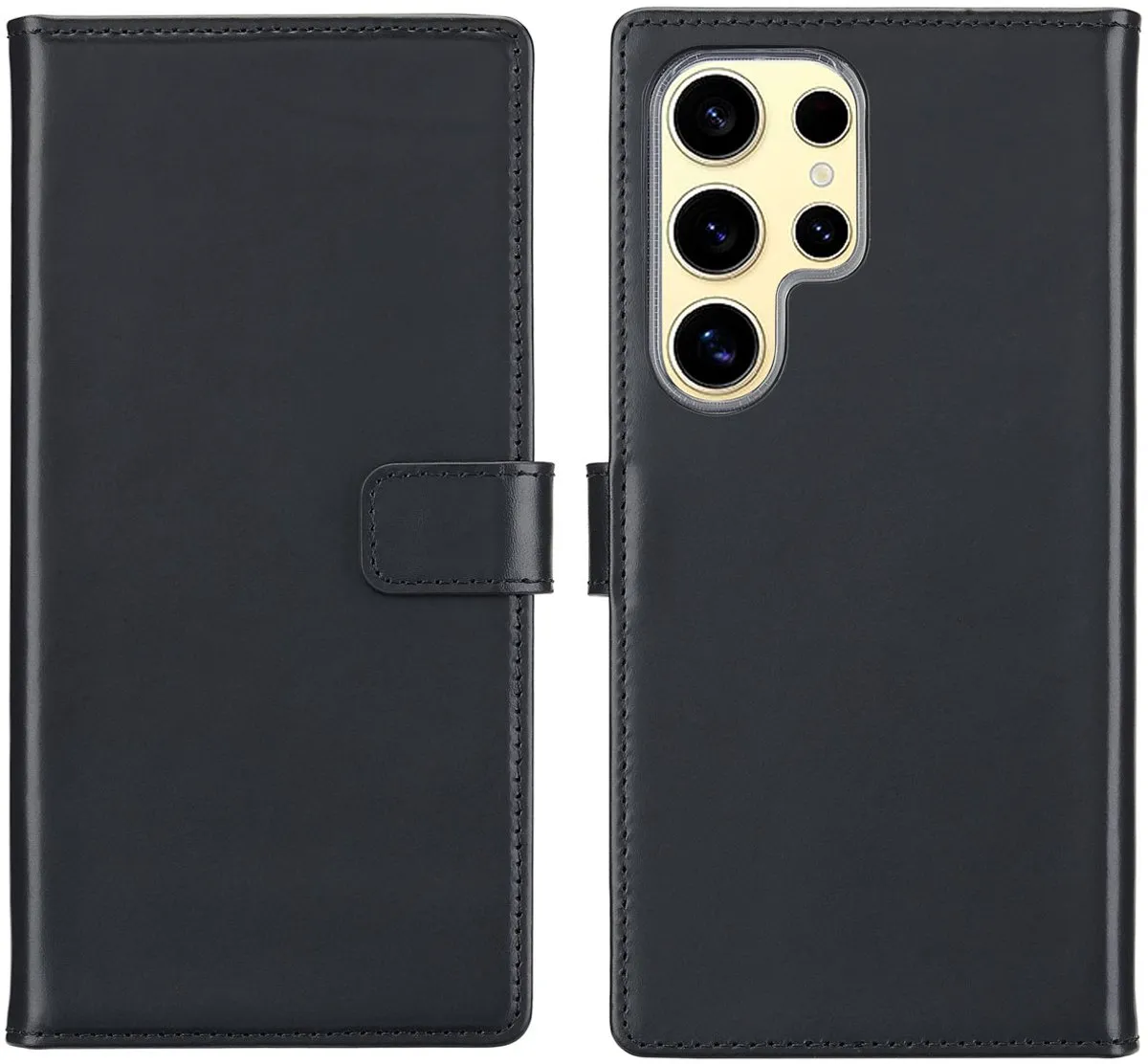 Selencia Hoesje Samsung Galaxy S25 Ultra Echt Lederen Bookcase