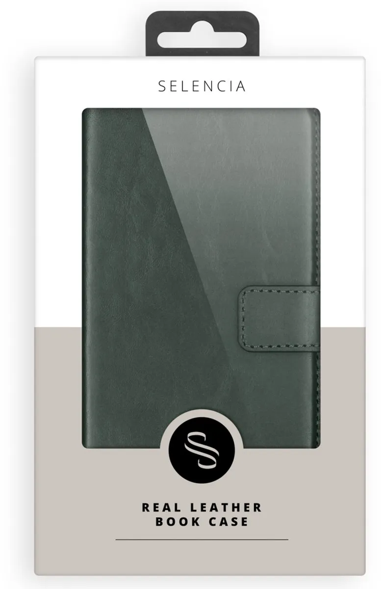 Selencia Hoesje Samsung Galaxy A32 - Groen Lederen Bookcase - 3 Pasjes - afbeelding 6 van 6