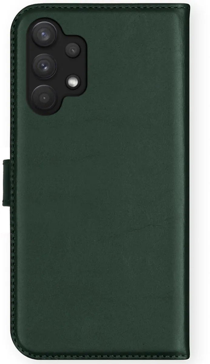 Selencia Hoesje Samsung Galaxy A32 - Groen Lederen Bookcase - 3 Pasjes