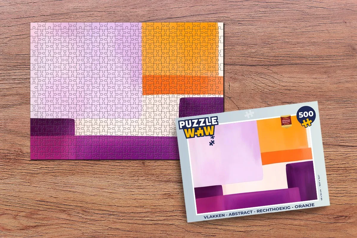 PuzzleWow Abstract Legpuzzel 500 Stuks - Oranje
