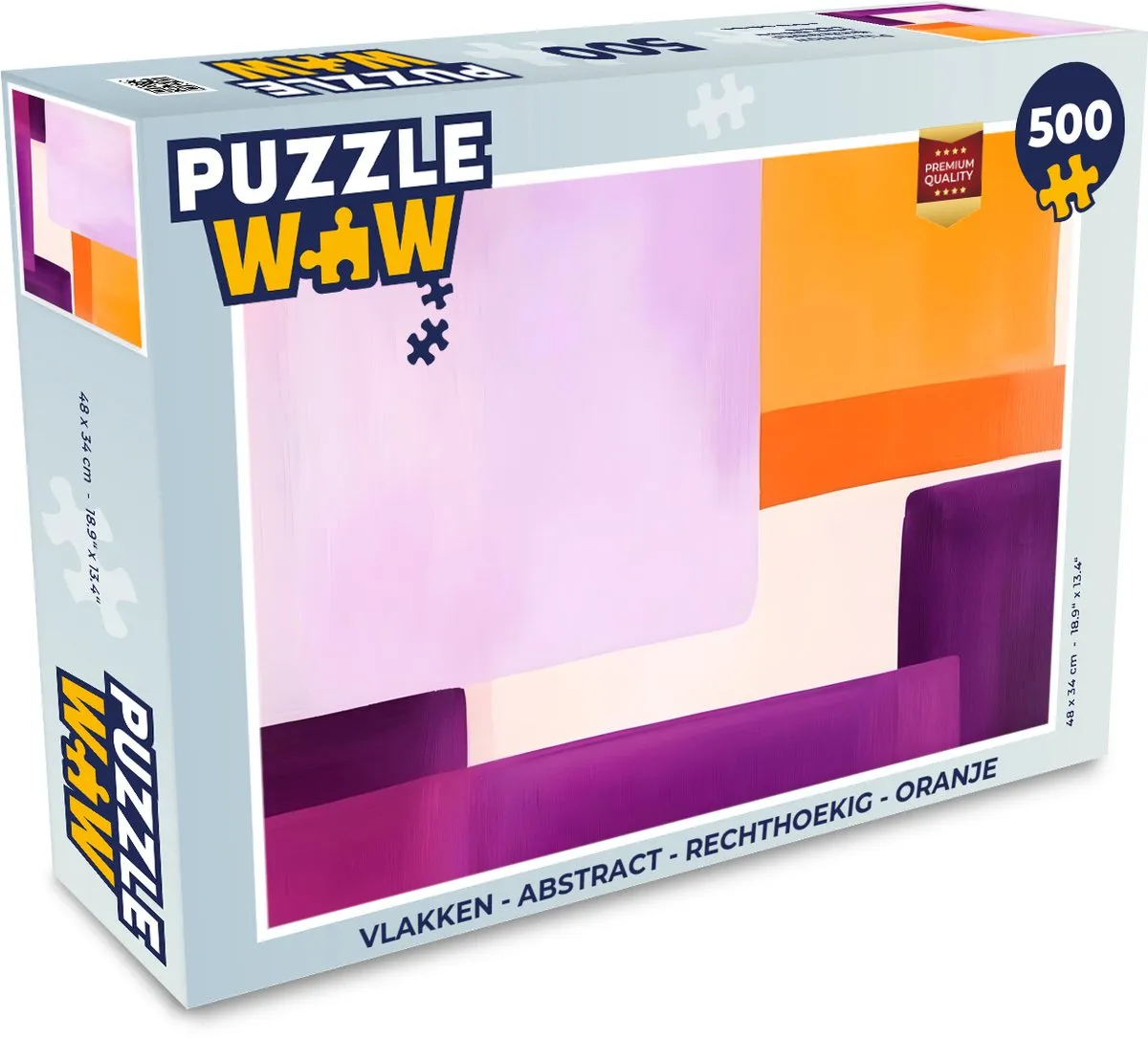 PuzzleWow Abstract Legpuzzel 500 Stuks - Oranje