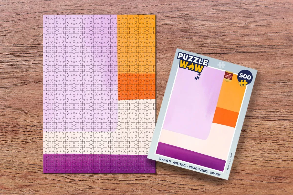 PuzzleWow Abstract Legpuzzel 500 Stuks - Oranje