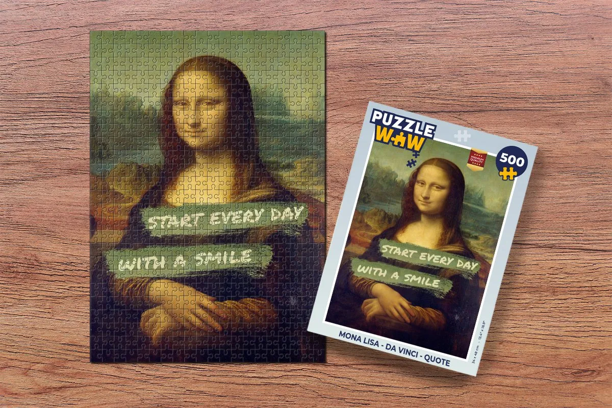 PuzzleWow Mona Lisa Legpuzzel 500 Stuks - Multicolor