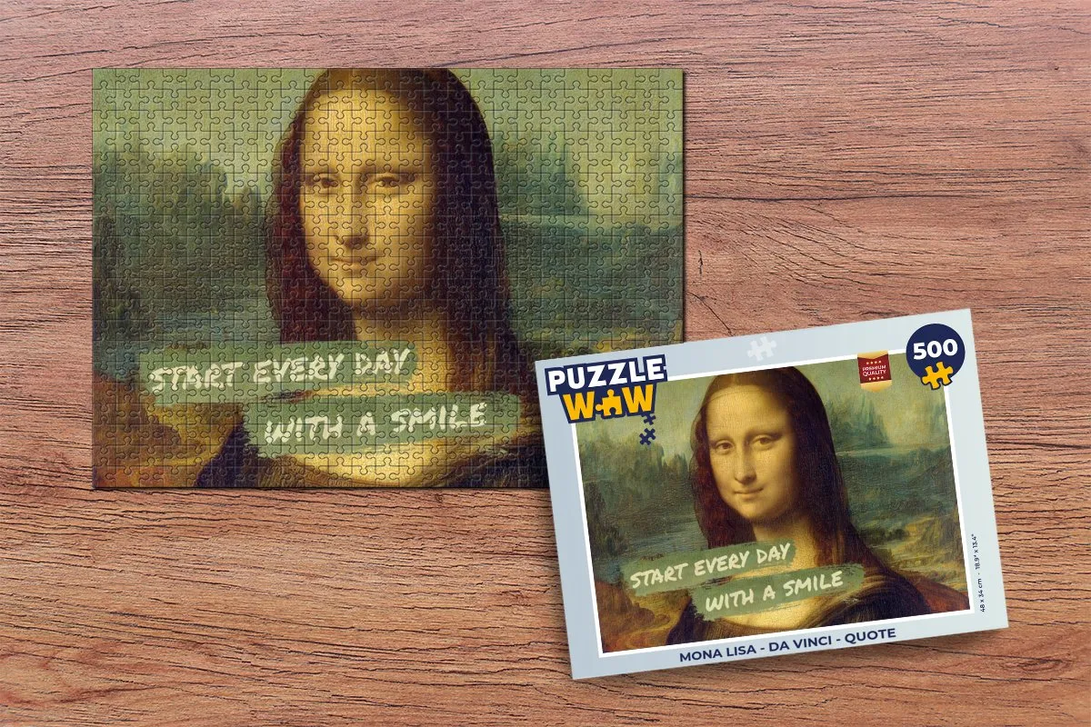 PuzzleWow Mona Lisa Legpuzzel 500 Stuks - Multicolor