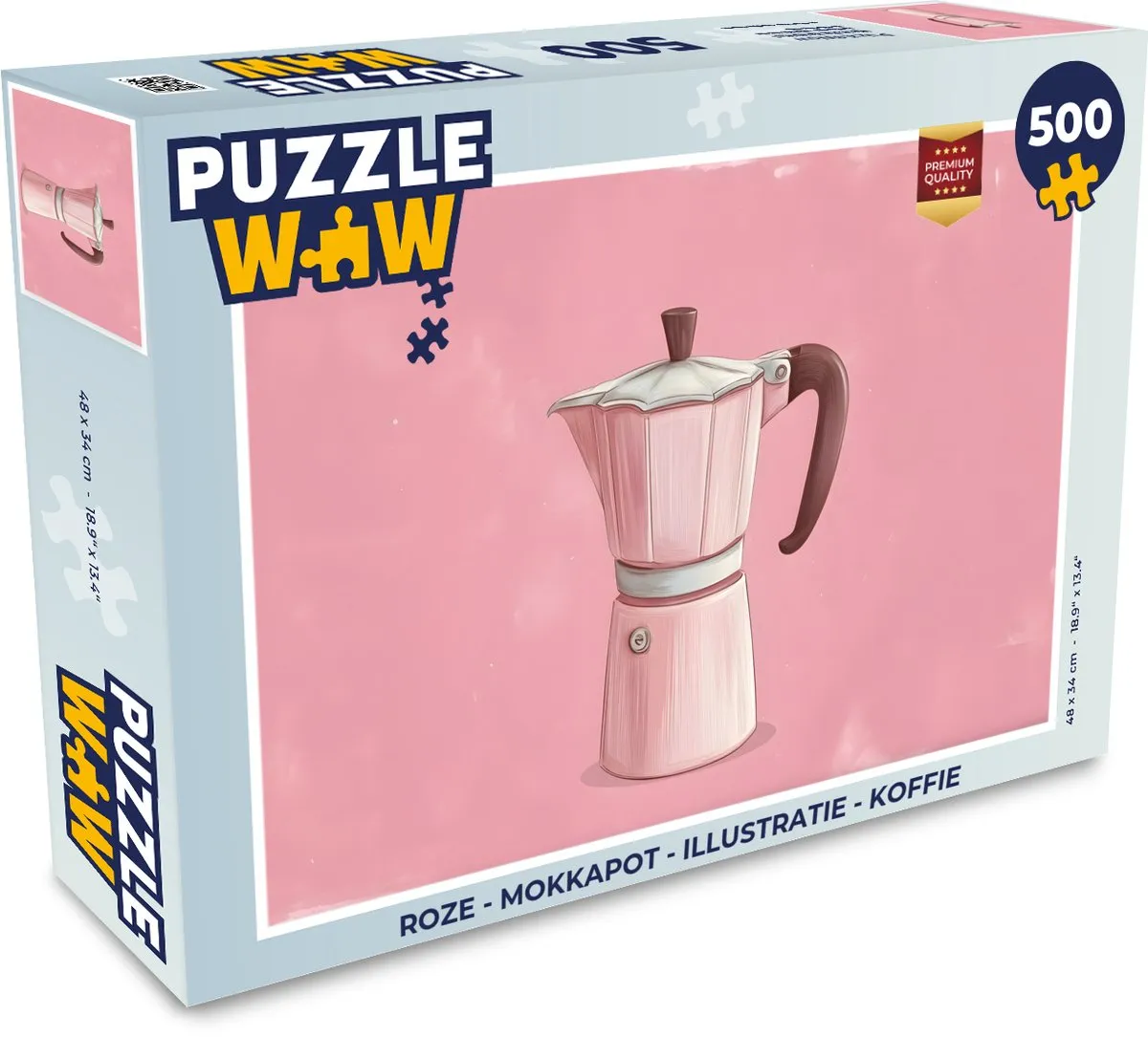 PuzzleWow Mokkapot Legpuzzel 500 Stuks