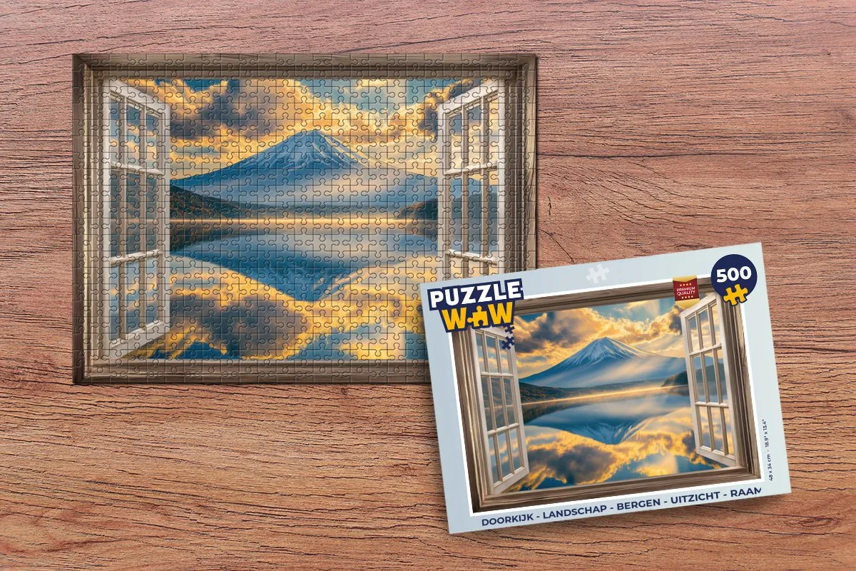 PuzzleWow Doorkijk Bergen Legpuzzel 500 Stuks - MPN 8721173243408