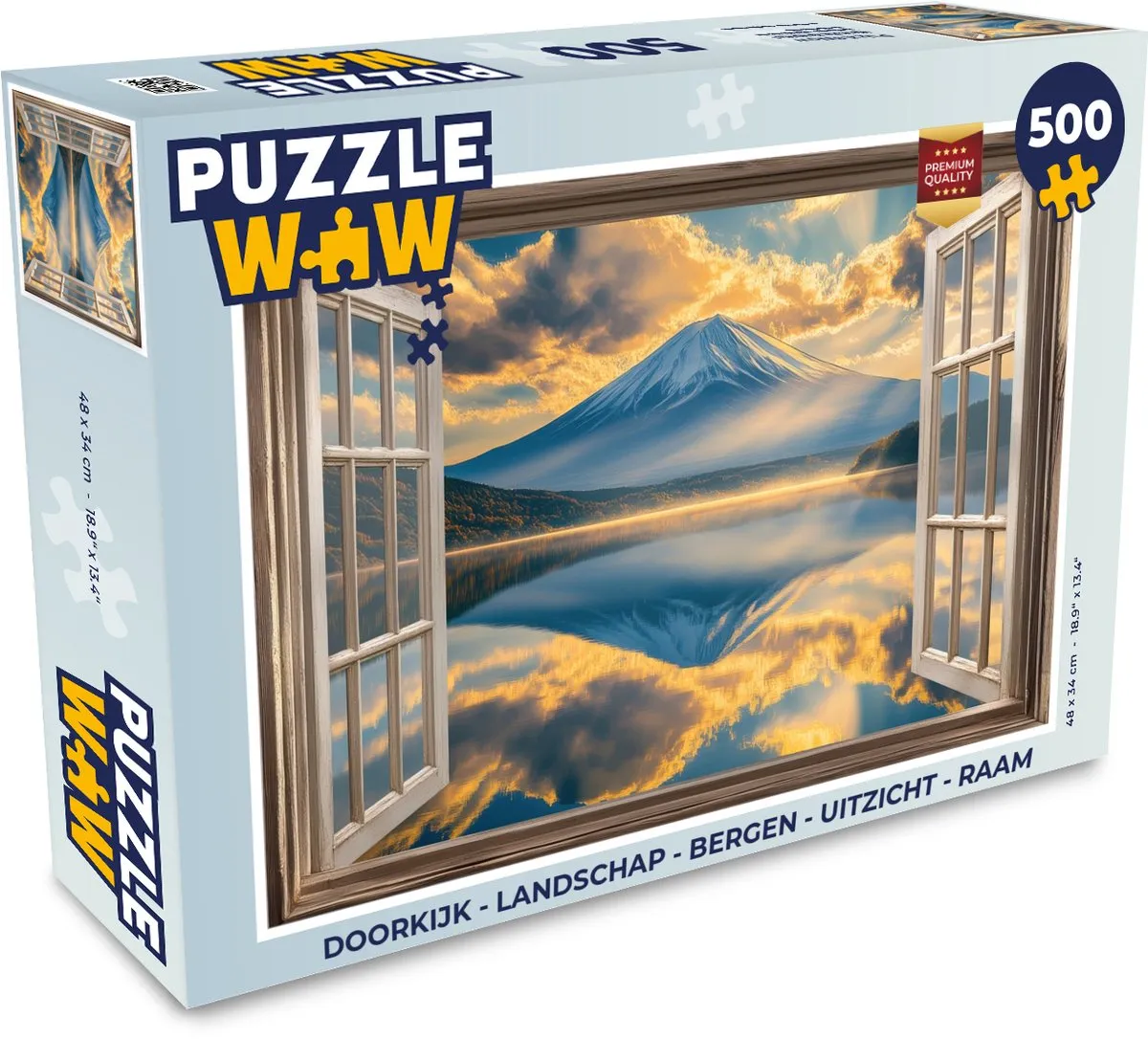 PuzzleWow Doorkijk Bergen Legpuzzel 500 Stuks