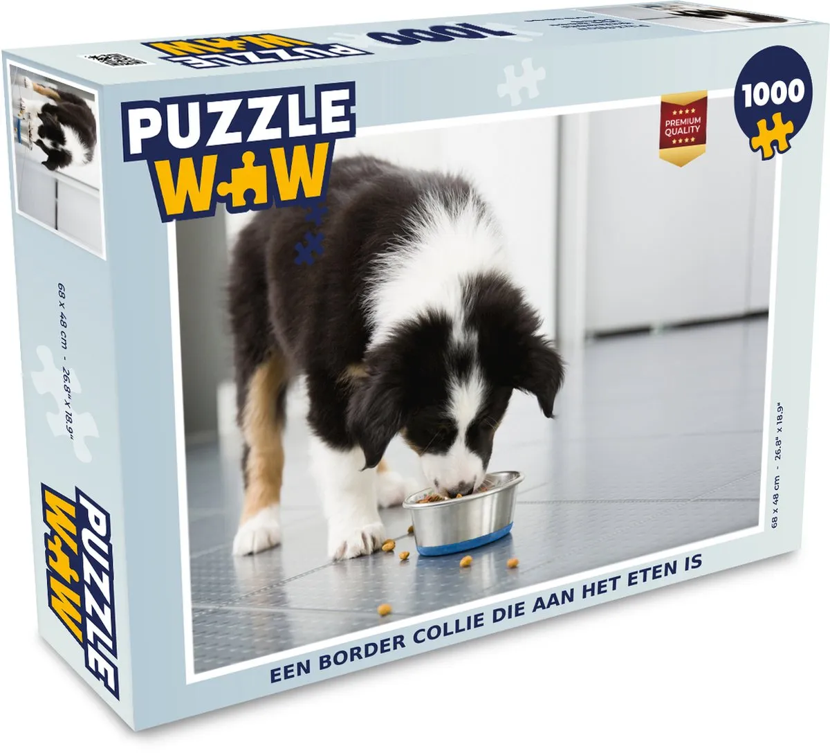 PuzzleWow Border Collie Puzzel 1000 Stuks - Multicolor