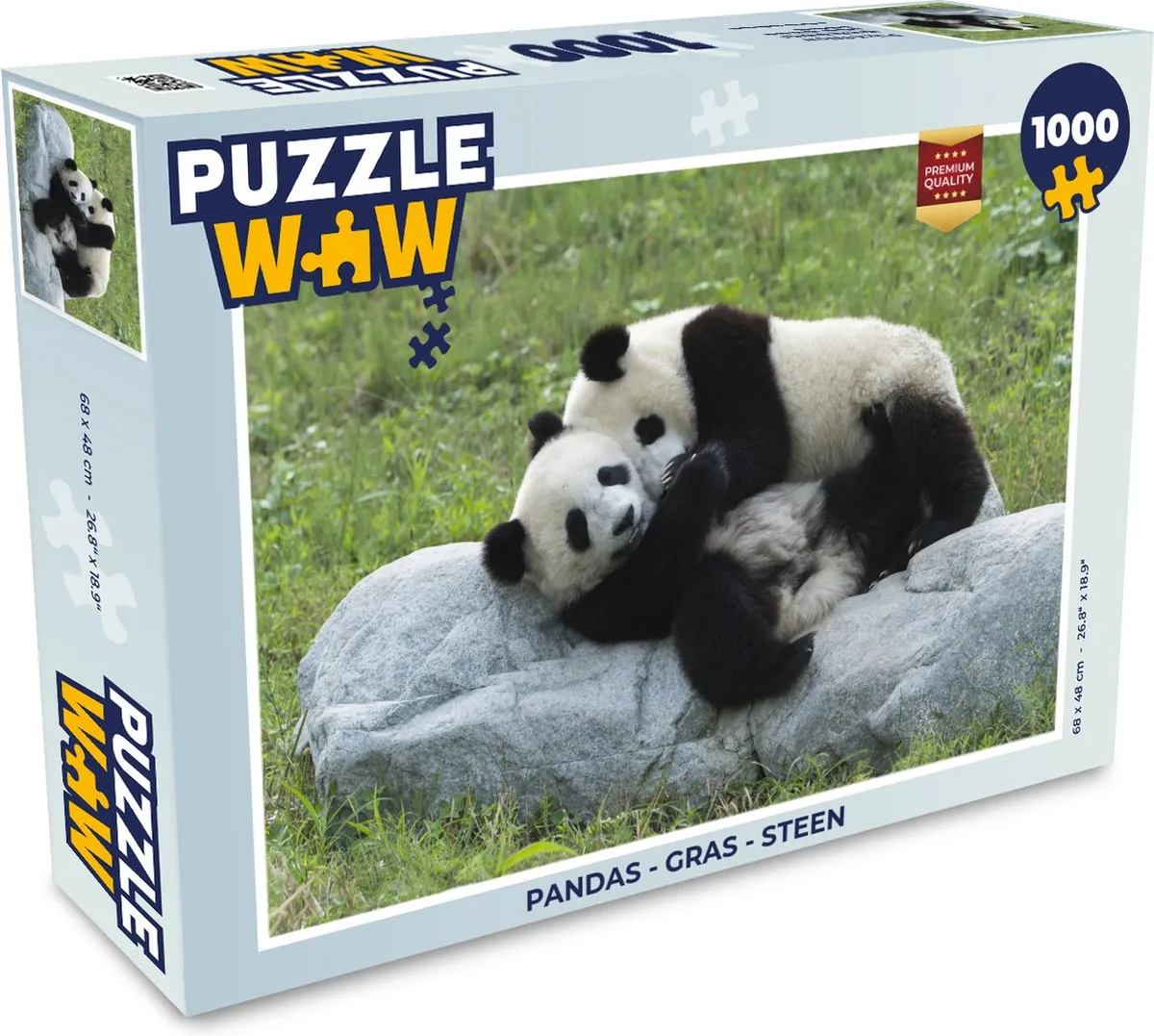 PuzzleWow Puzzel Pandas Legpuzzel 1000 Stuks