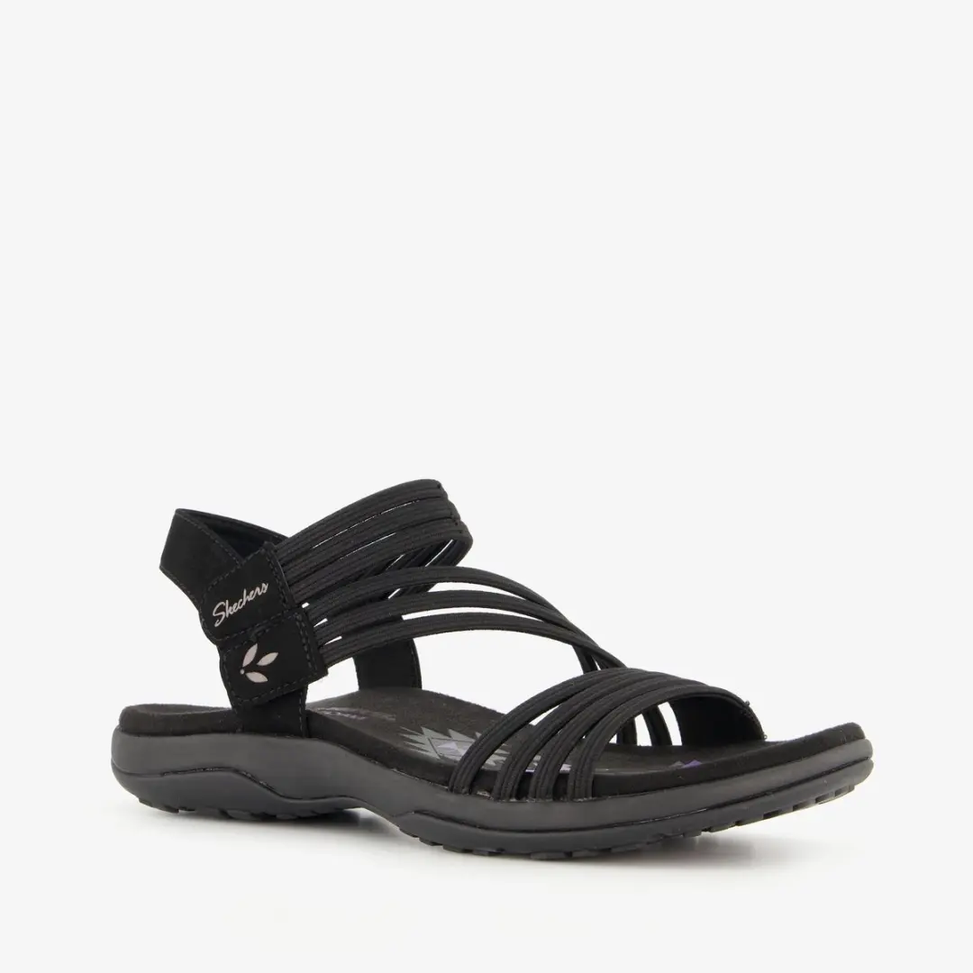 Skechers Reggae Slim Coffee dames sandalen zwart